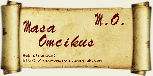 Maša Omčikus vizit kartica